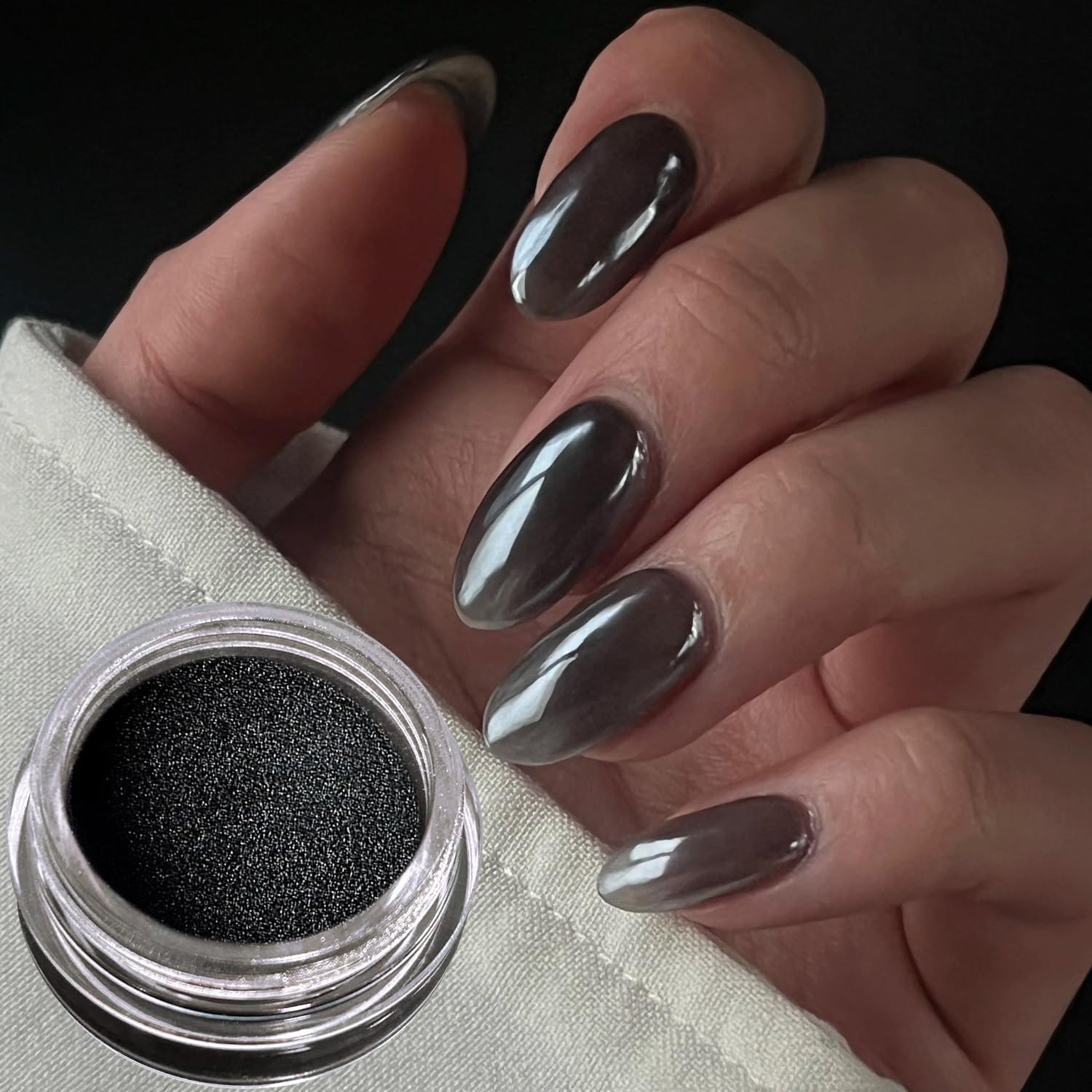 CLEAR BLACK CHROME 1000% まぼろしのパレード Amazon.com: Black Clear Chrome Nail Powder Kit 0.7g Transparent